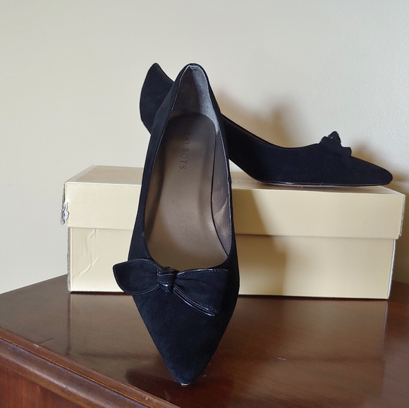 Talbots Shoes - Talbots Black Velvet Kitten Heels - Narrow